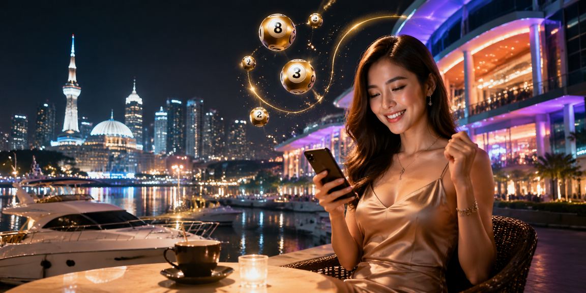 Pengguna Malaysia di Selangor menggunakan telefon pintar untuk bermain kasino dalam talian 1300